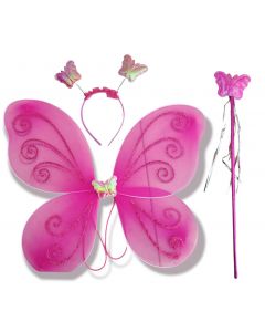 Ala de mariposa rosa