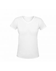 Remera blanca escote V